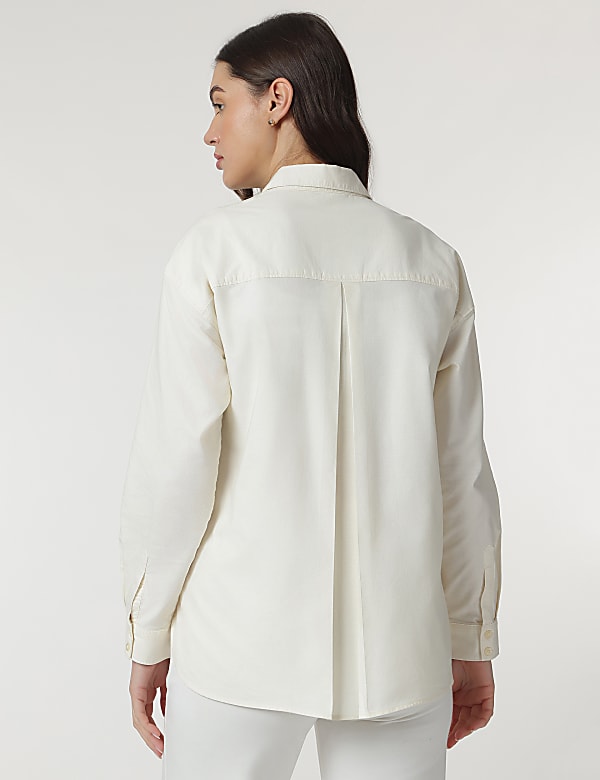 Pure Cotton Spread Collar Shirt