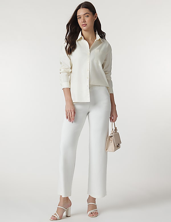 Pure Cotton Spread Collar Shirt