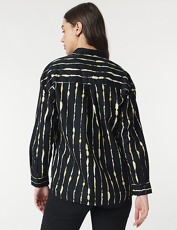 Pure Cotton Printed Spread Collar Shirt