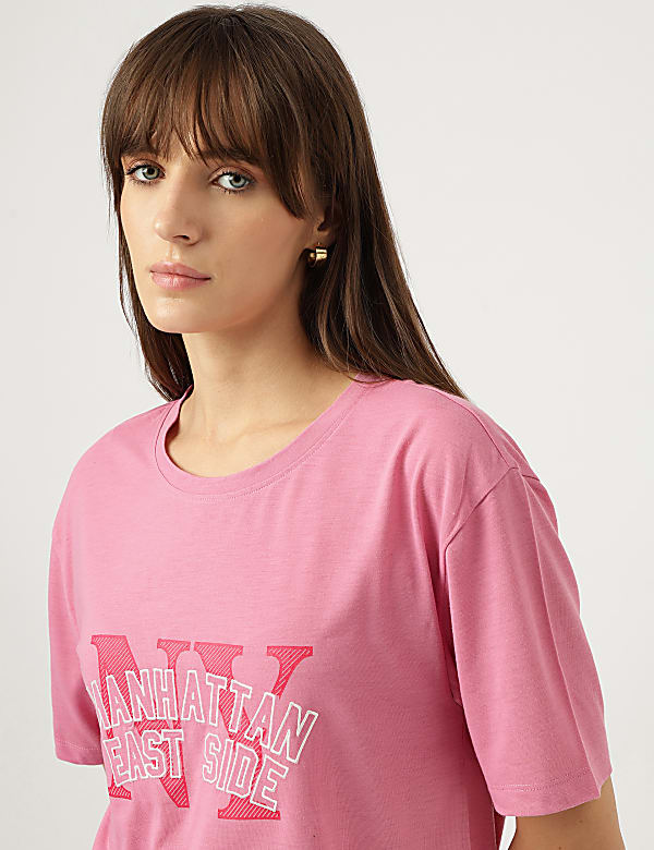 Embroidered Round Neck T-Shirt
