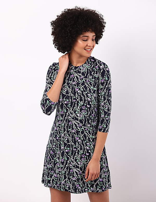 Floral Tie Back 3/4 Sleeve
