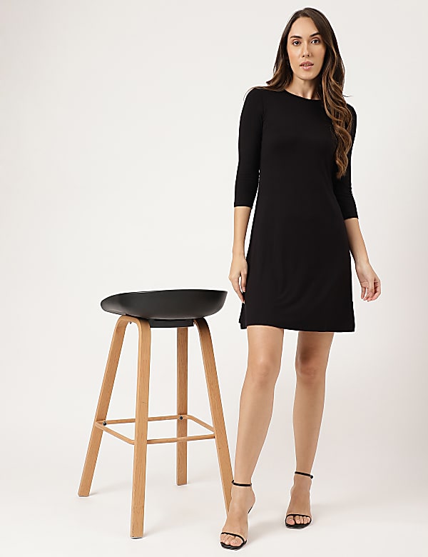Buy Cotton Rich Slim Fit Midi T Shirt Dress at Marks Spencer
