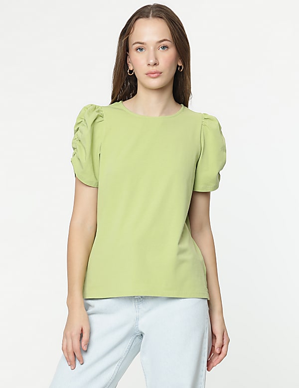 Cotton Rich Half Sleeves Top