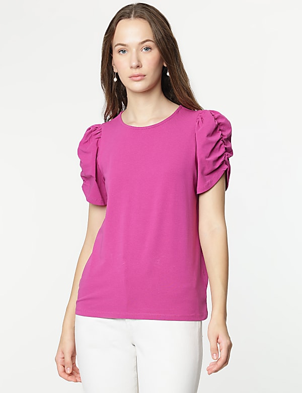Cotton Rich Half Sleeves Top