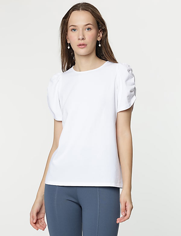 Cotton Rich Half Sleeves Top