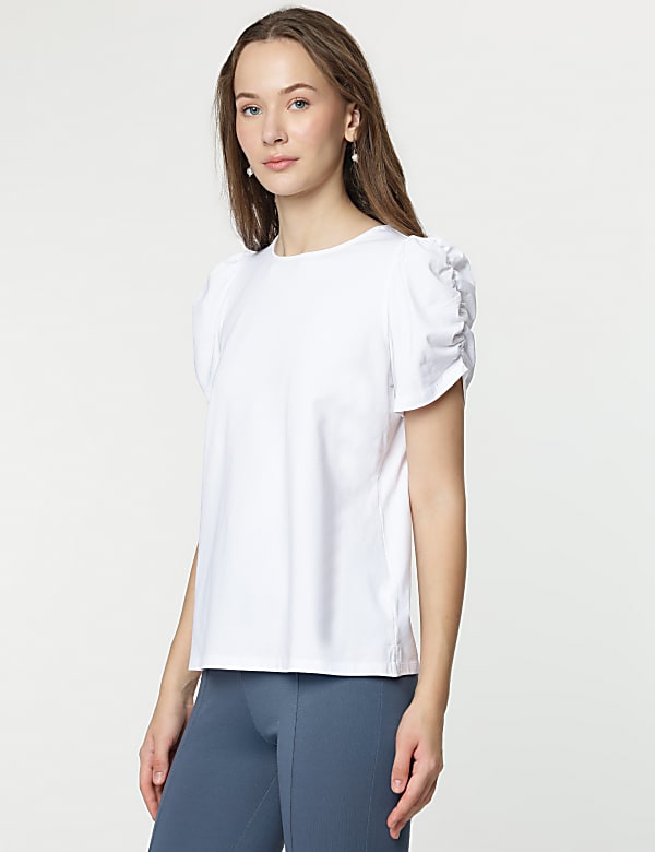 Cotton Rich Half Sleeves Top