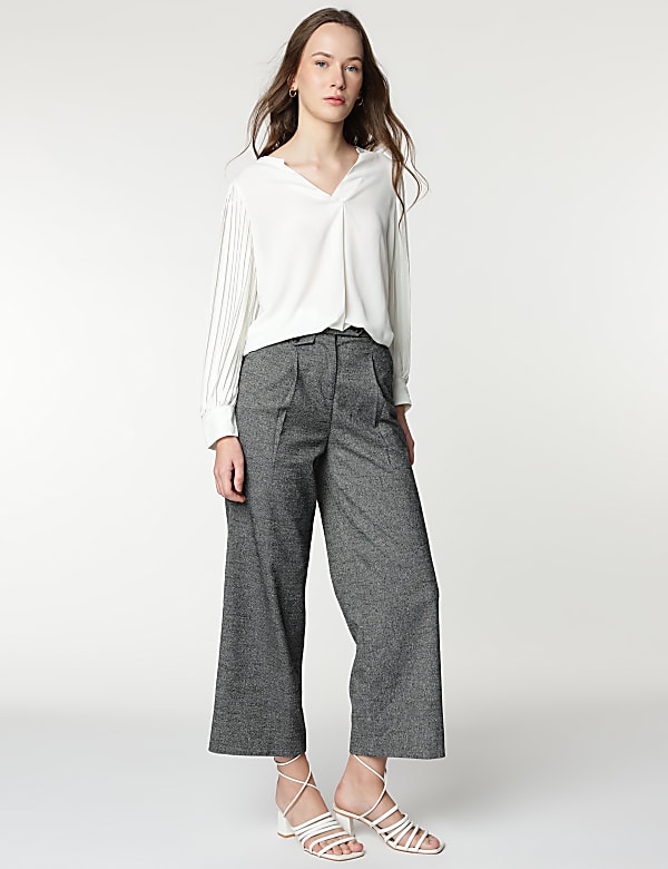 Plain Mandarin Collar Blouse