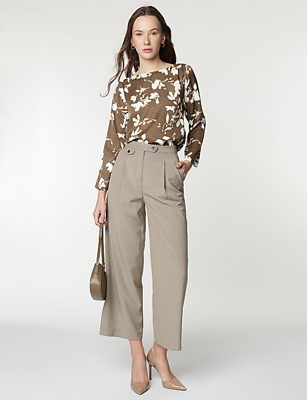 Pure Viscose Printed Round Neck Blouse