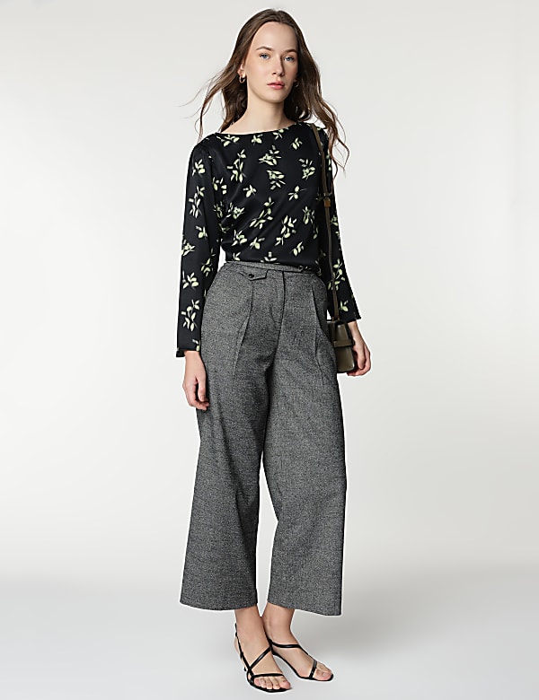 Pure Viscose Printed Round Neck Blouse