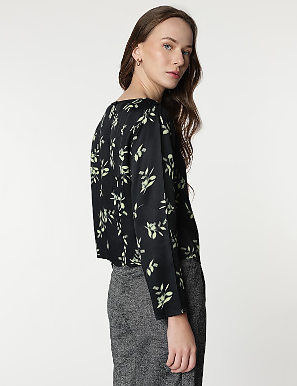 Pure Viscose Printed Round Neck Blouse