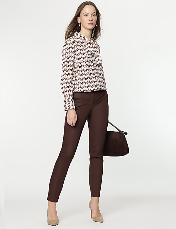 Pure Viscose Printed Bishop Sleeves Blouse