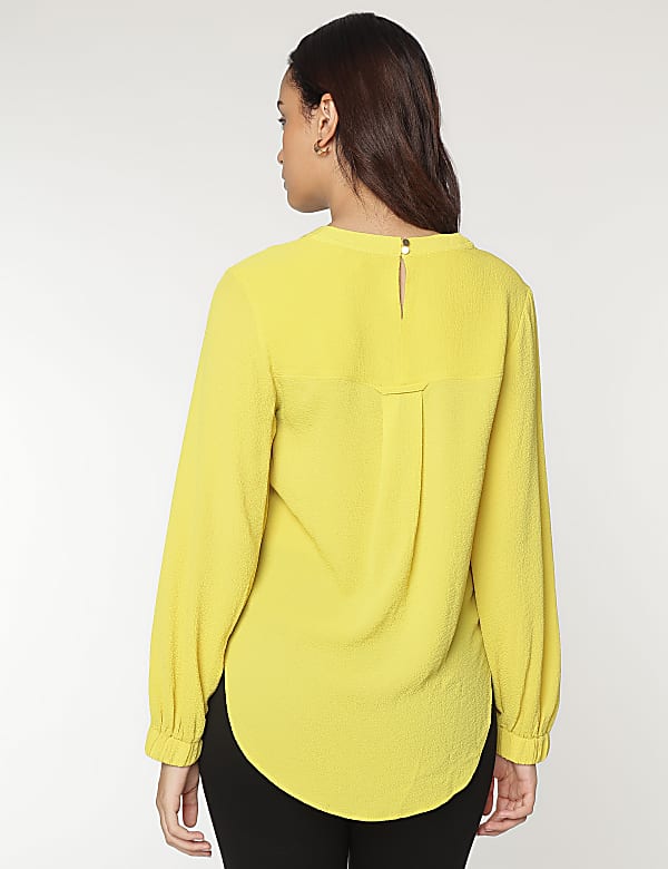 V-Neck Textured Blouse