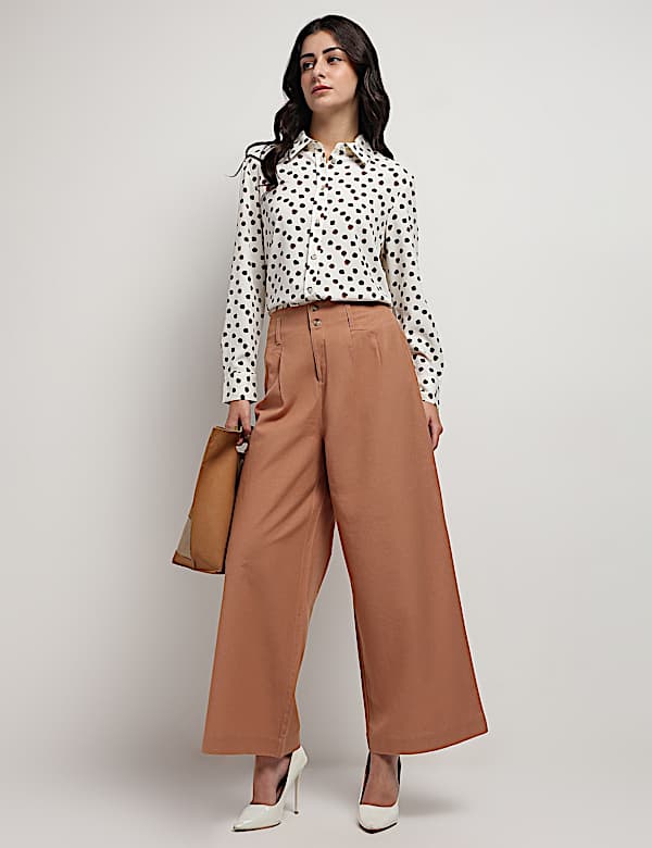 Polka Dots Collared Shirt