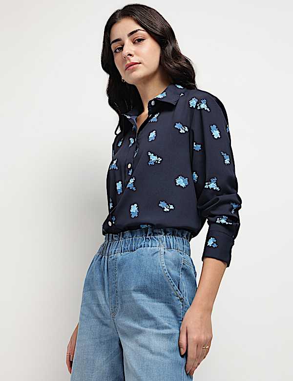 Floral Collared Shirt