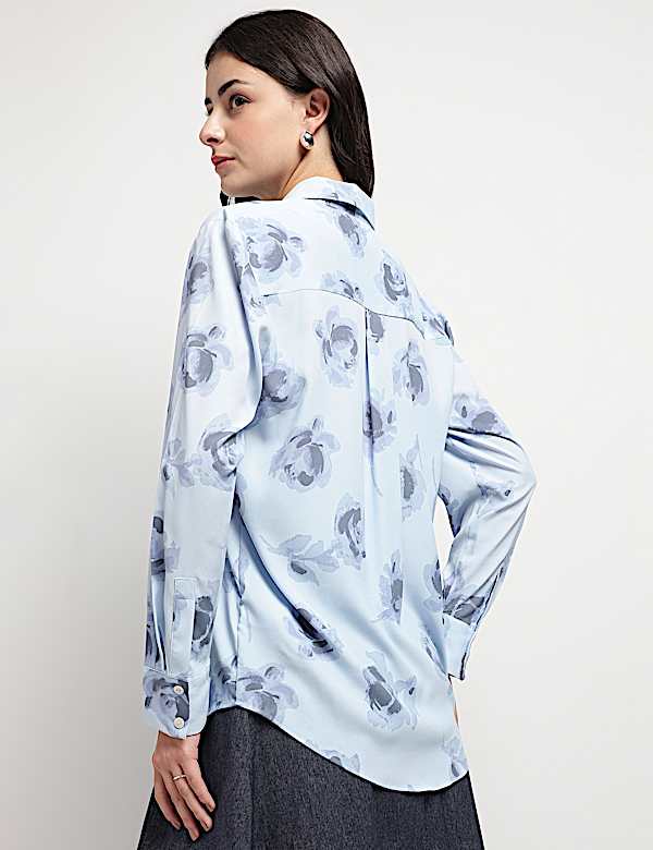 Floral Printed Collared Shirt