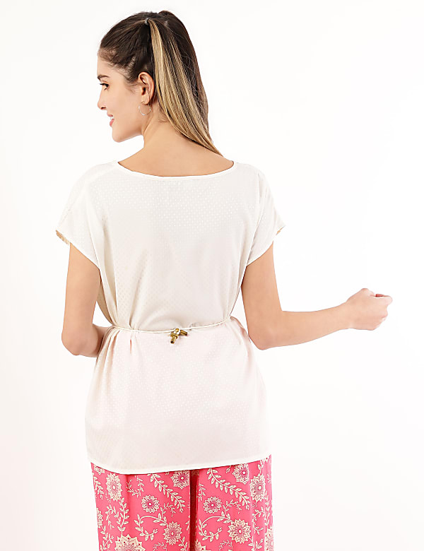 Polka Dots Round Neck Top