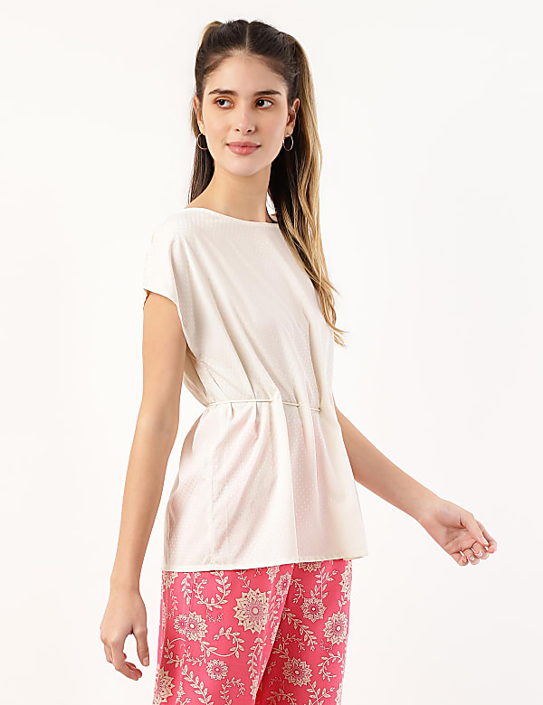 Polka Dots Round Neck Top