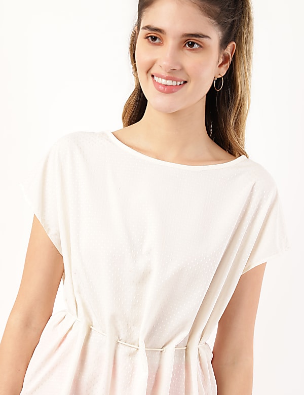 Polka Dots Round Neck Top
