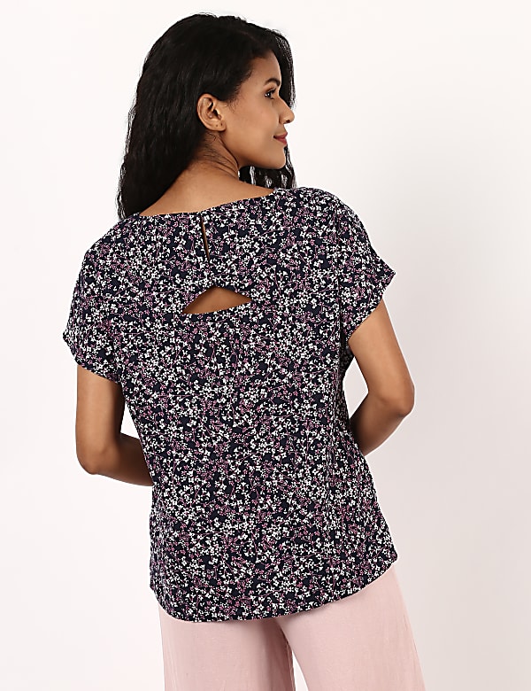 Relaxed Print Detail Top