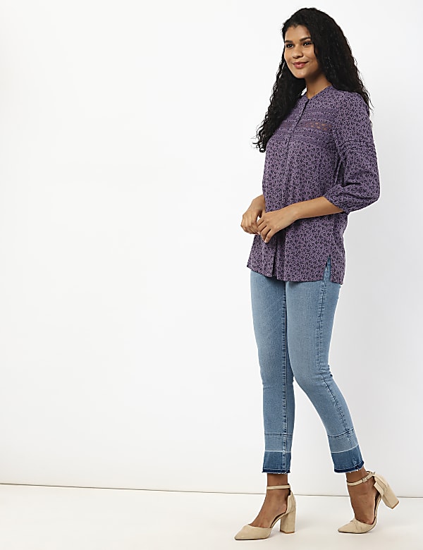 Viscose Lace Detail Blouse