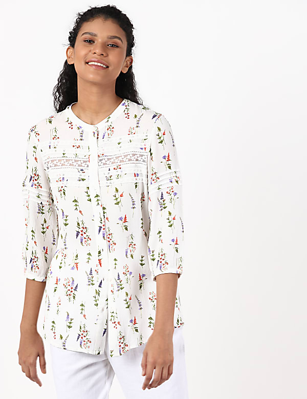 Viscose Lace Detail Blouse