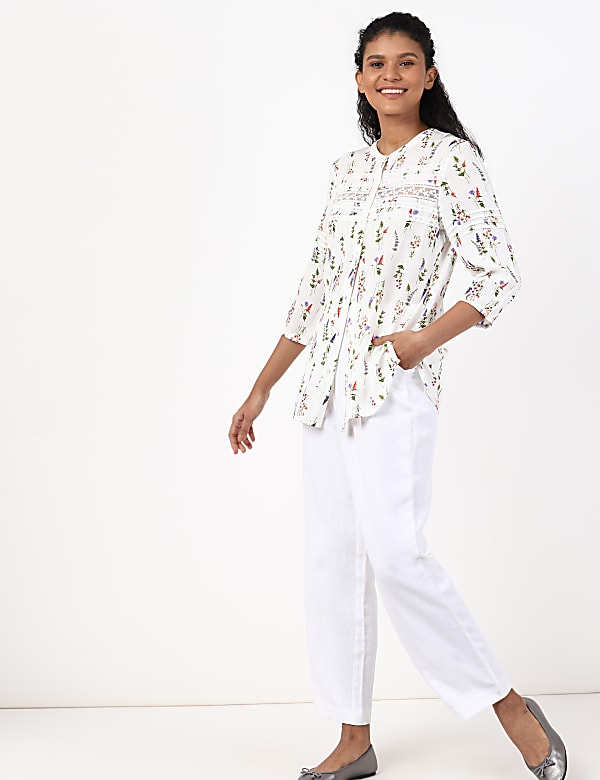 Viscose Lace Detail Blouse