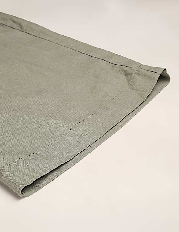 Pure Linen Plain V-Neck Top