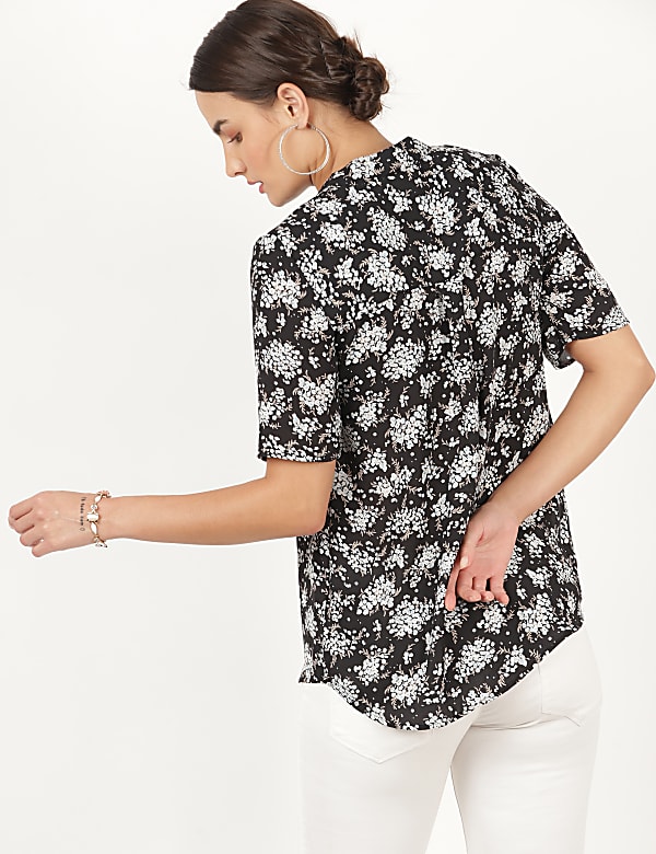 Printed V-Neck Top