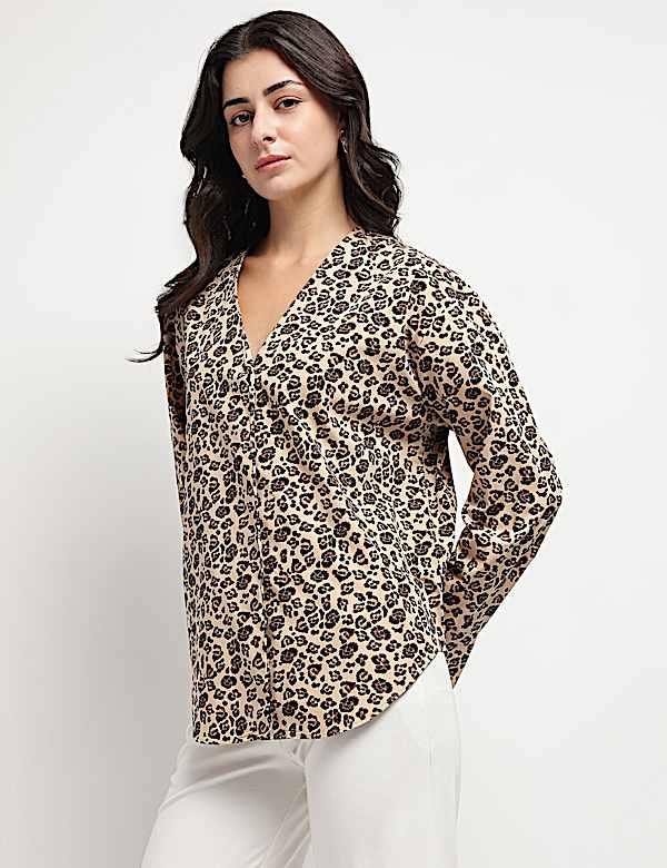 Pure Cotton Animal Print Shirt