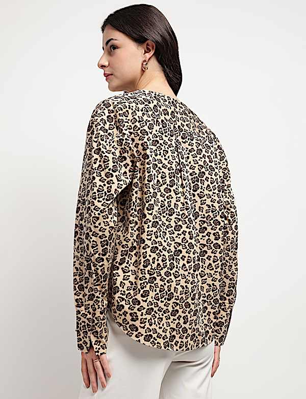 Pure Cotton Animal Print Shirt