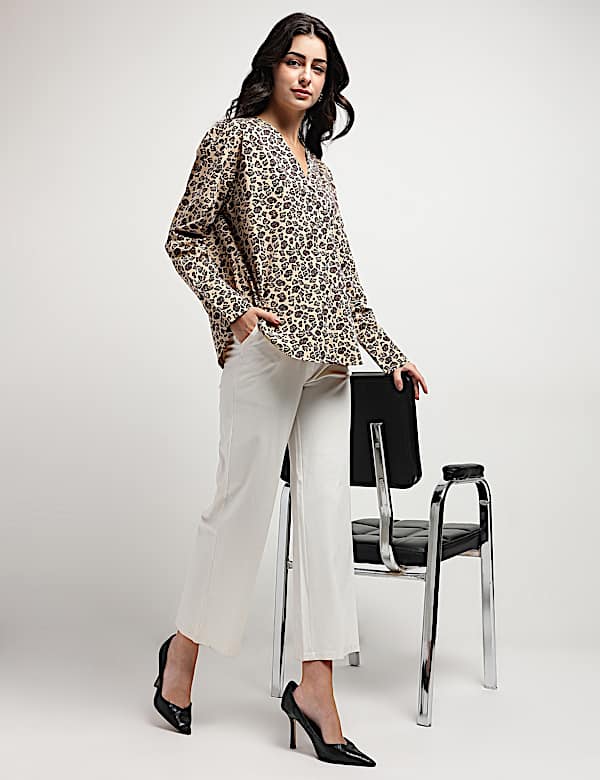 Pure Cotton Animal Print Shirt