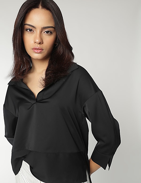 Spread Collar Blouse