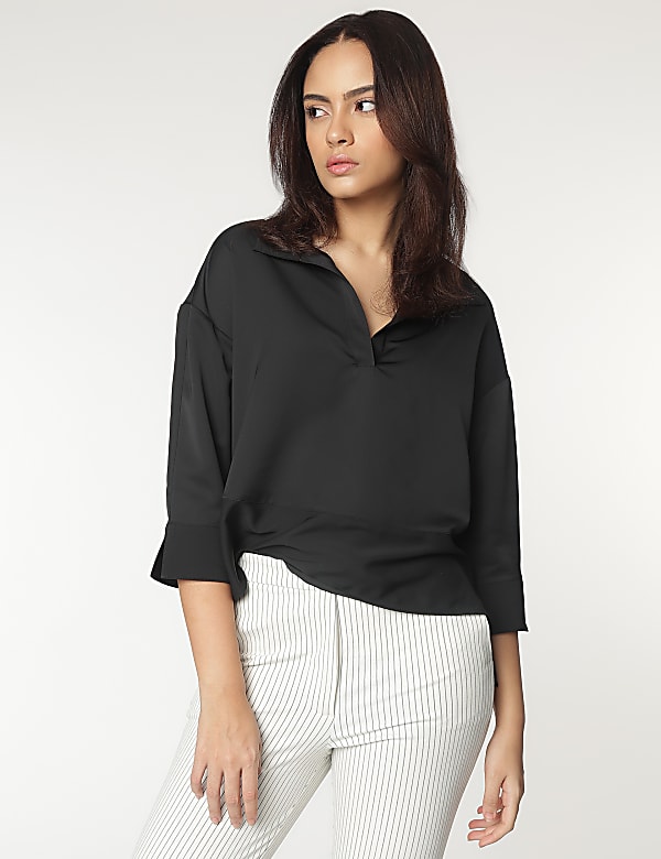 Spread Collar Blouse