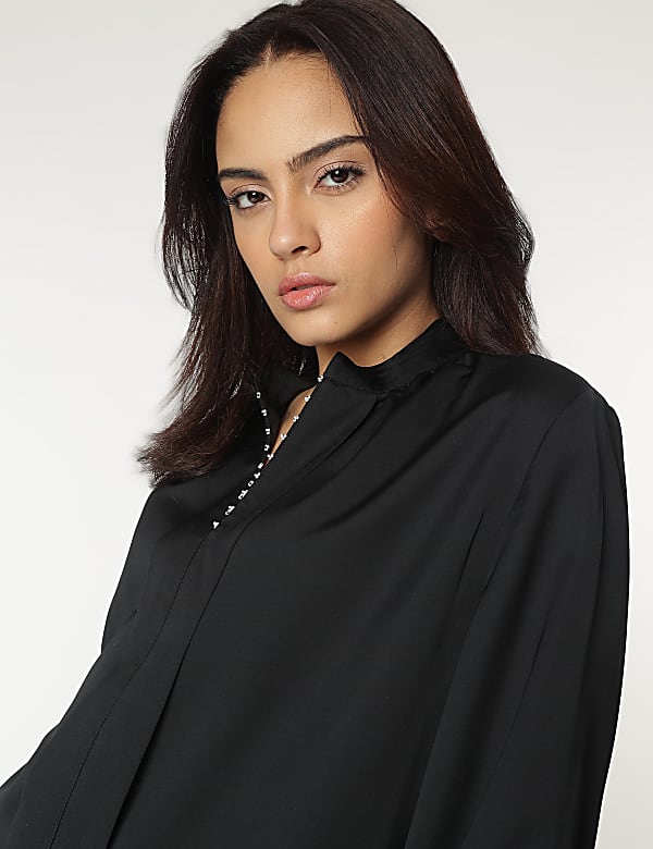 Mandarin Neck Blouse