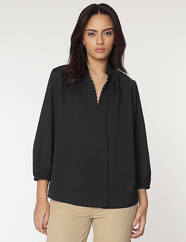 Mandarin Neck Blouse
