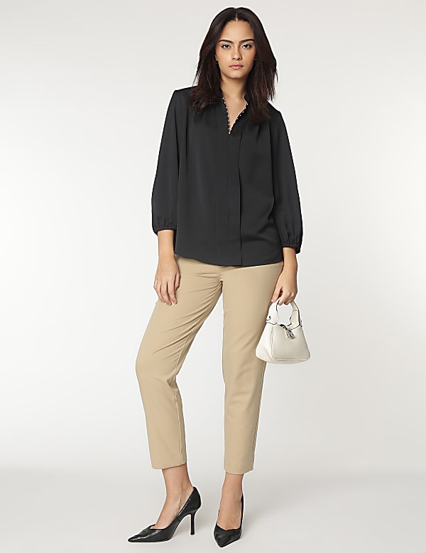 Mandarin Neck Blouse
