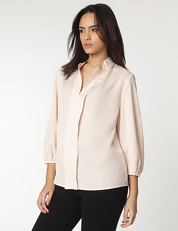Mandarin Neck Blouse