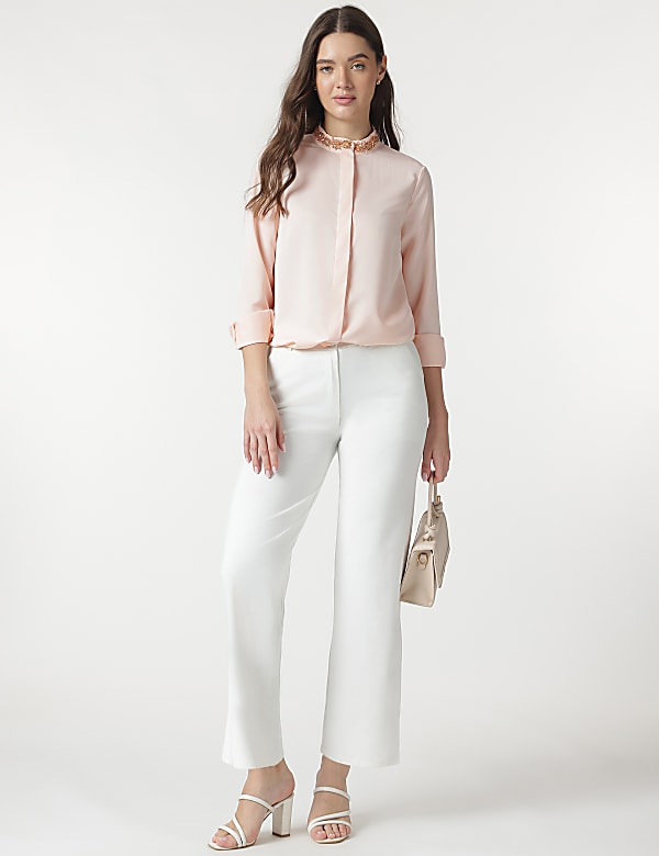 Embellished Mandarin Collar Shirt