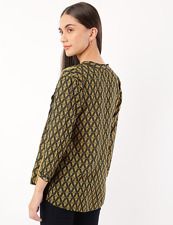 Pure Modal Printed V-Neck Top