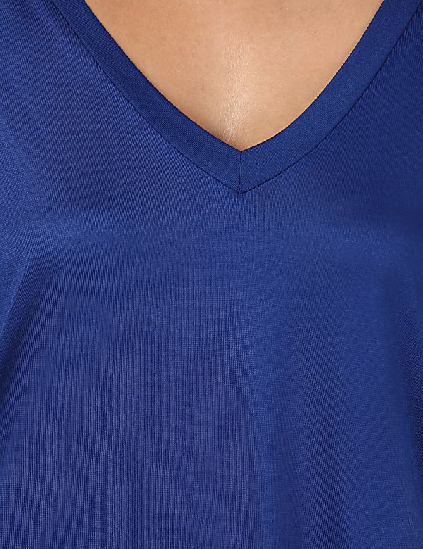 SS Mercerised V Neck Plain Tee