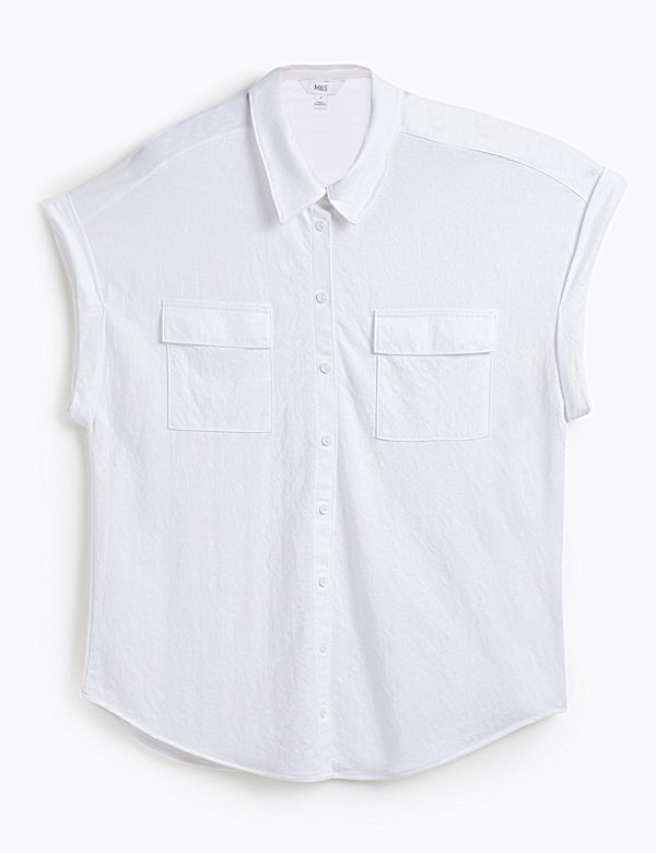 Viscose Rich Plain Spread Collar Shirt