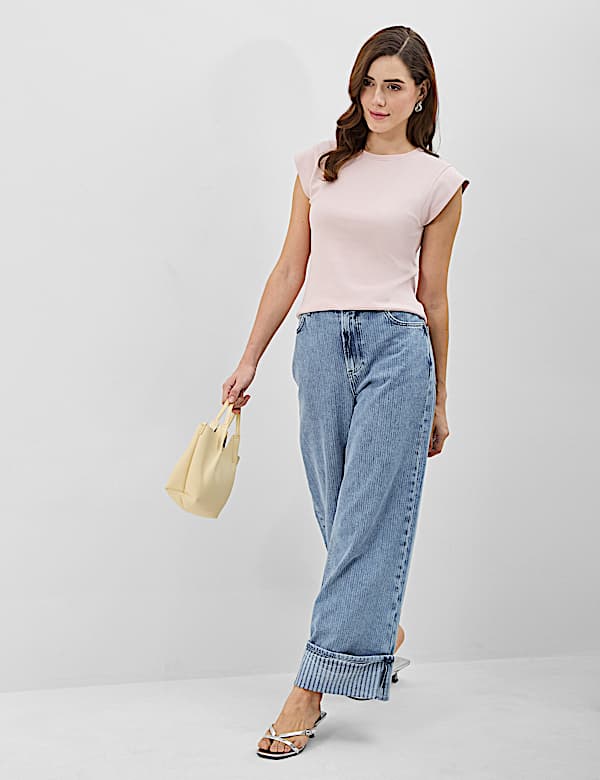 Pure Cotton Ribbed Top