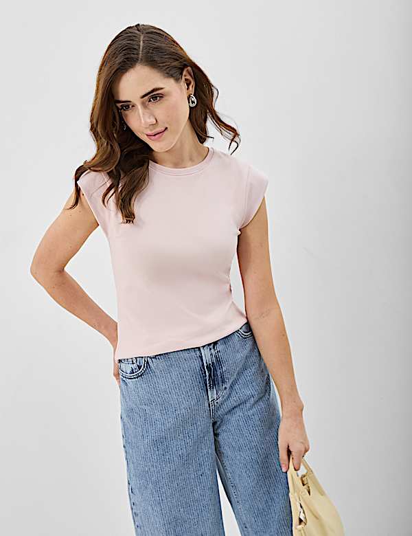 Pure Cotton Ribbed Top