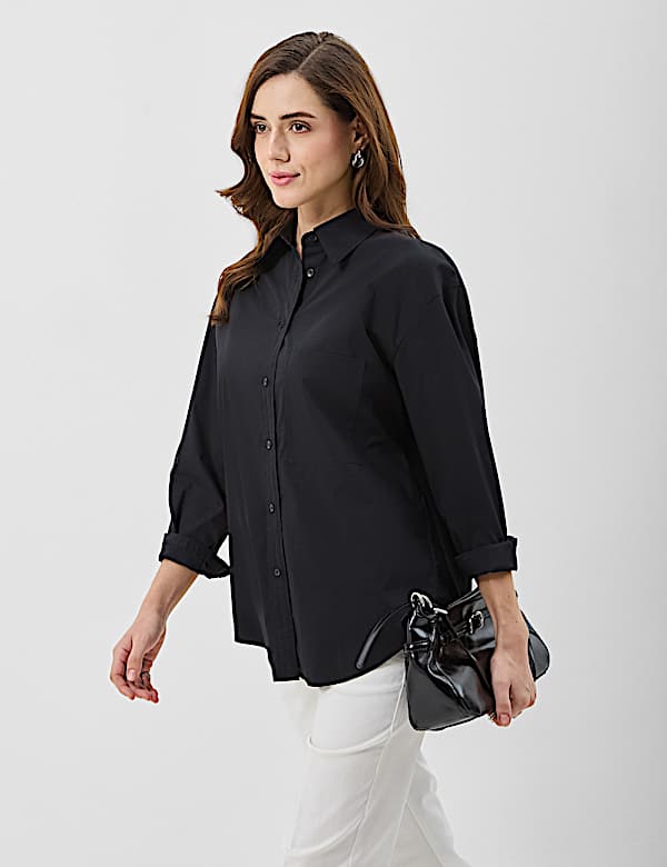 Cotton Rich Collared Shirt
