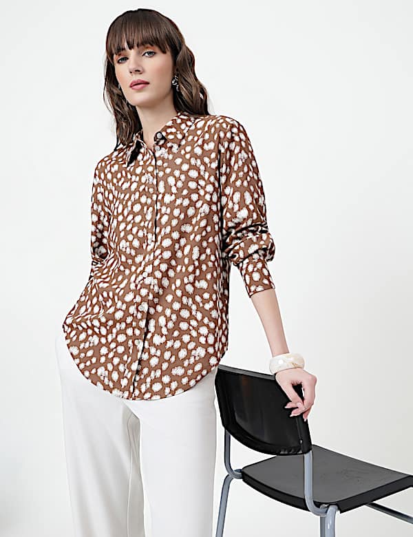 Abstract Classic Collar Shirt