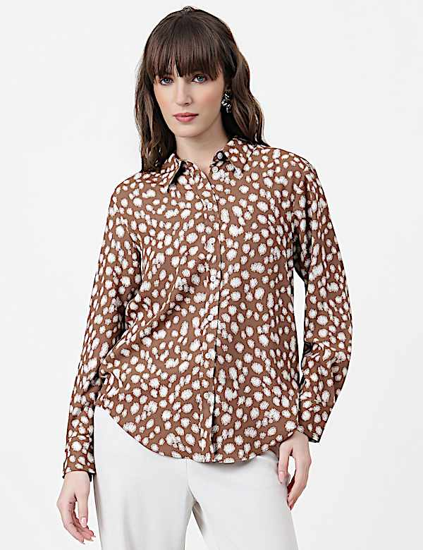 Abstract Classic Collar Shirt