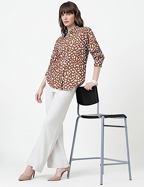 Abstract Classic Collar Shirt