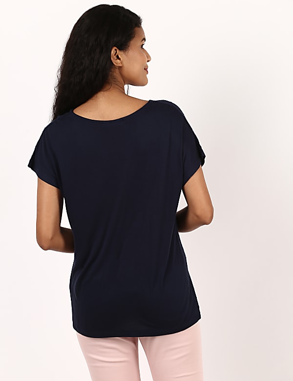 Dobby Jersey Woven Mix Top