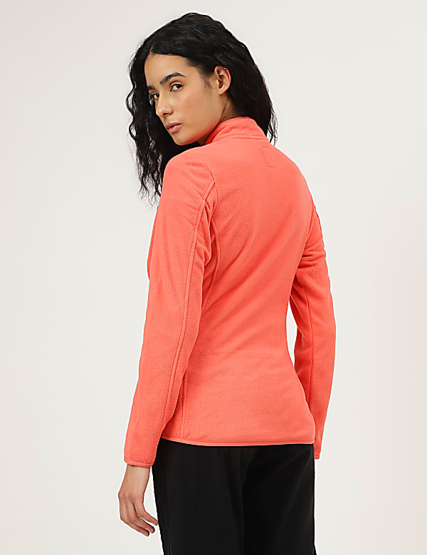 Slim Fit Standing Collar Fleece Jacket