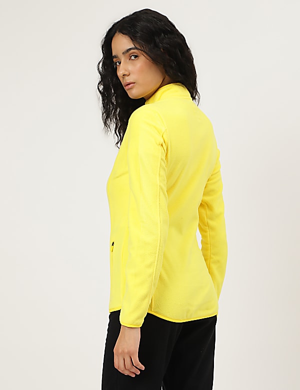 Slim Fit Standing Collar Fleece Jacket